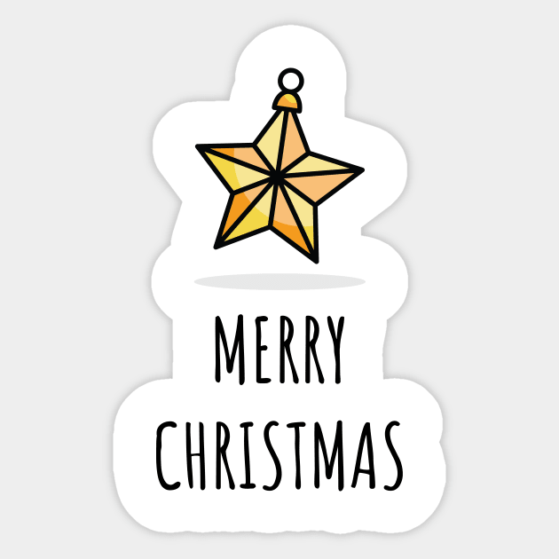 Christmas Greeting - Merry Christmas Sticker by LABdsgn Store